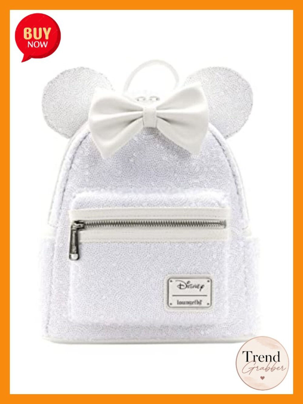 Loungefly Minnie Mouse Sequin Faux Leather Double Strap Shoulder Bag Purse